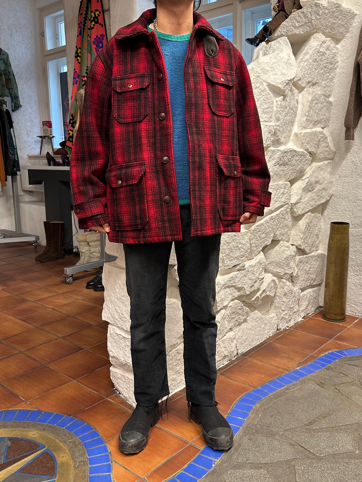 Woolrich Hunting Jacket 50's 60's mackinaw マッキノウ ハンティング Toto Praha Prague プラハ 古着屋 古着 Vintage store Vintage clothing ウールリッチ ハンティングジャケット 50年代 60年代 Made in USA アメリカ古着 ヴィンテージ ユーロ古着 ヨーロッパ古着 Wool Jacket Coat