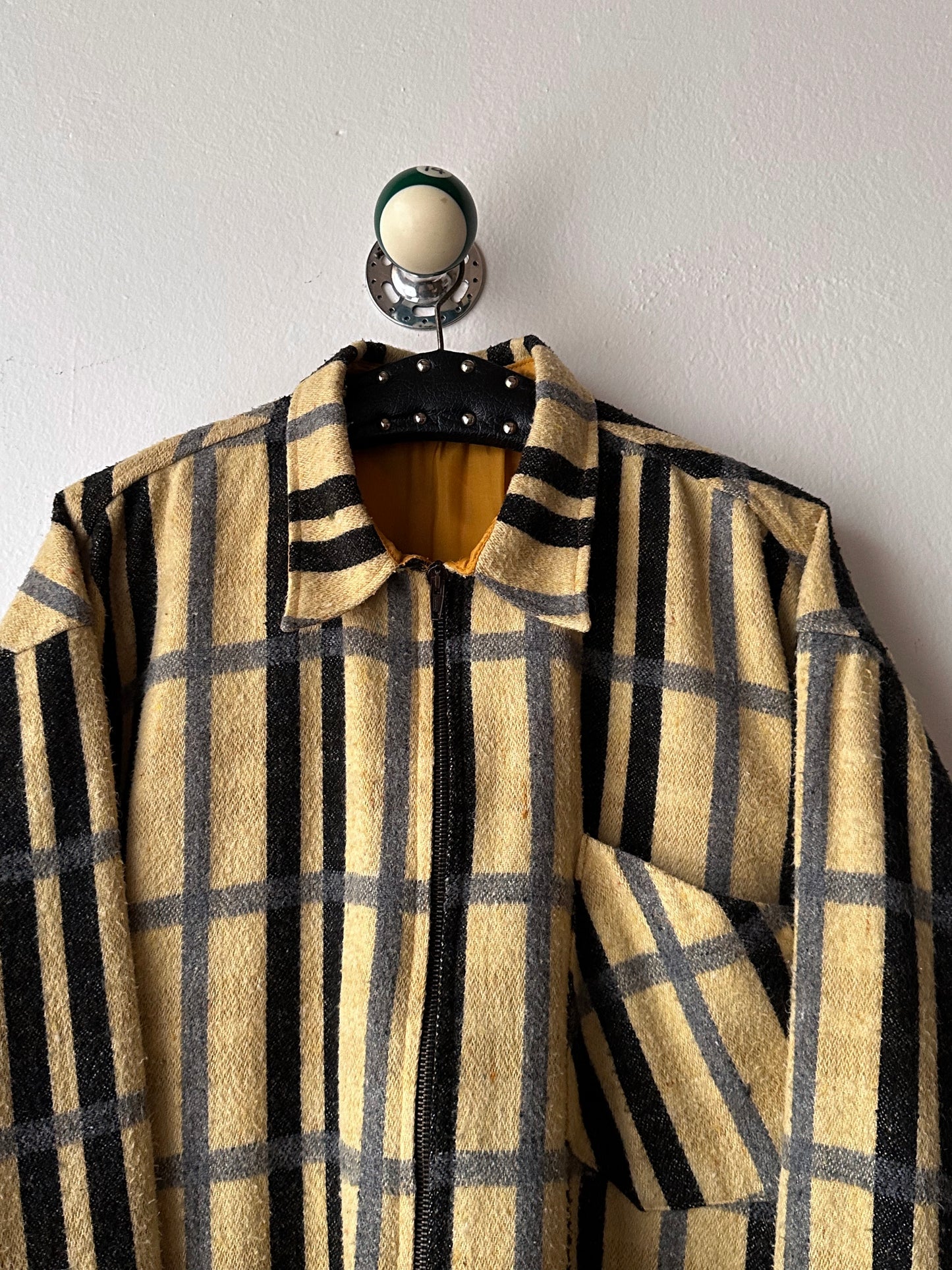 70s Handmade zip-up shirt