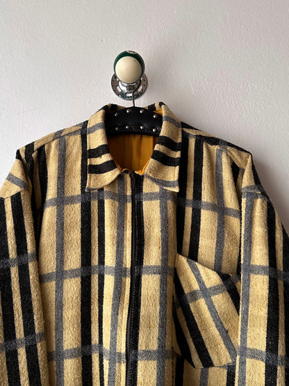 70s Handmade zip-up shirt