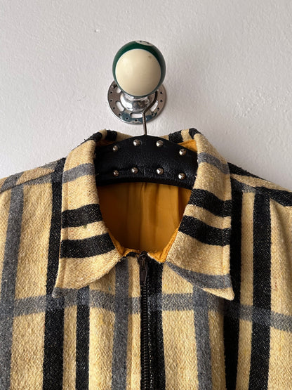 70s Handmade zip-up shirt