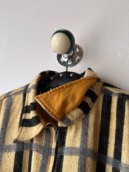 70s Handmade zip-up shirt