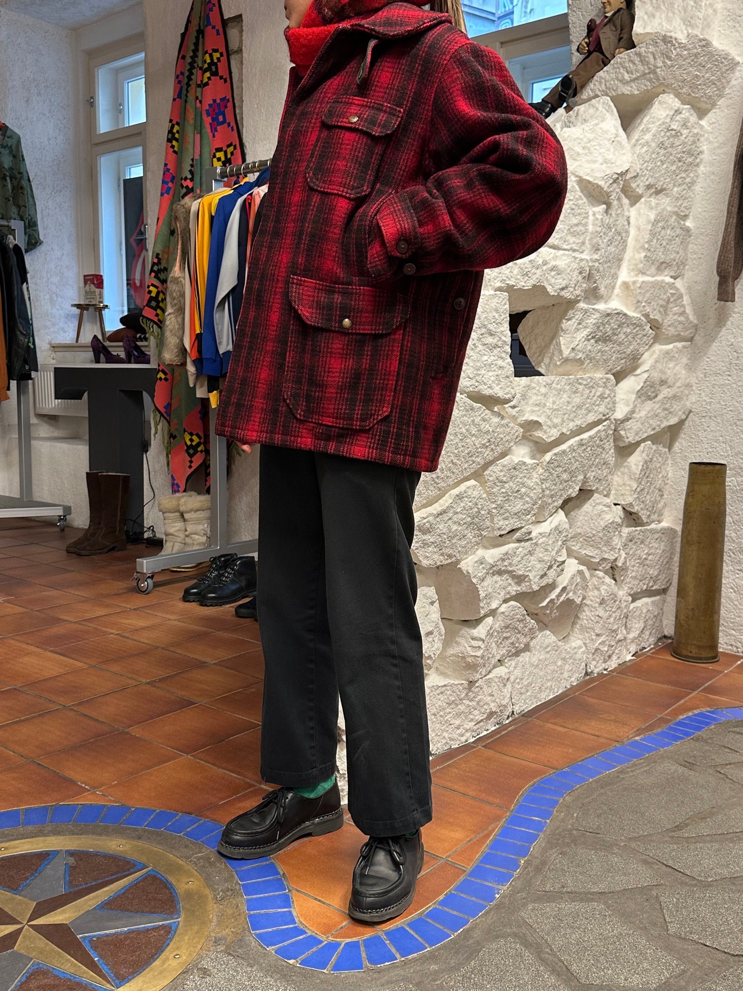 Woolrich Hunting Jacket 50's 60's mackinaw マッキノウ ハンティング Toto Praha Prague プラハ 古着屋 古着 Vintage store Vintage clothing ウールリッチ ハンティングジャケット 50年代 60年代 Made in USA アメリカ古着 ヴィンテージ ユーロ古着 ヨーロッパ古着 Wool Jacket Coat