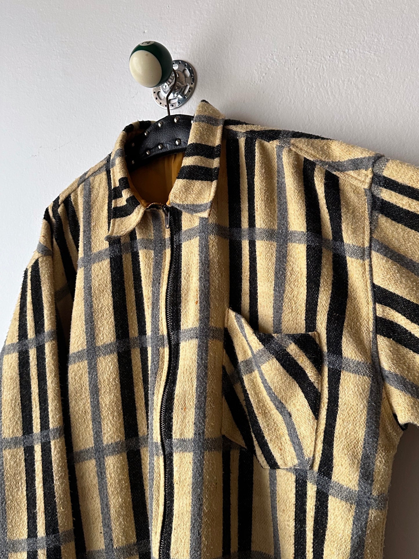 70s Handmade zip-up shirt