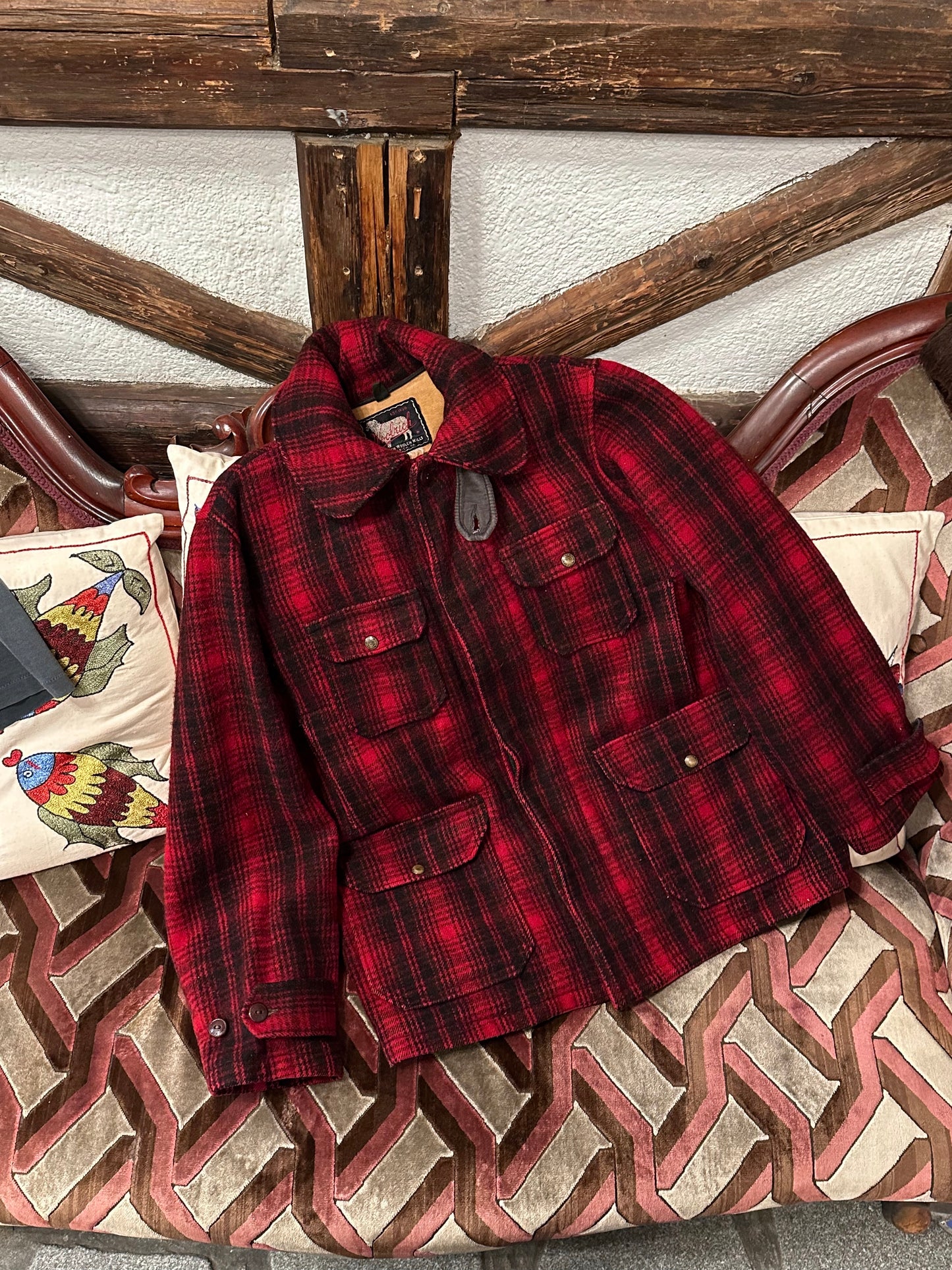 Woolrich Hunting Jacket 50's 60's mackinaw マッキノウ ハンティング Toto Praha Prague プラハ 古着屋 古着 Vintage store Vintage clothing ウールリッチ ハンティングジャケット 50年代 60年代 Made in USA アメリカ古着 ヴィンテージ ユーロ古着 ヨーロッパ古着 Wool Jacket Coat
