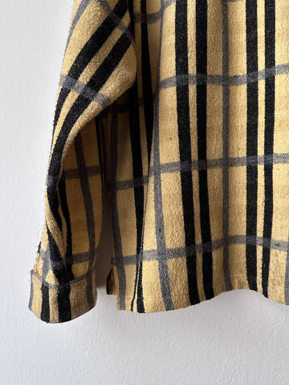 70s Handmade zip-up shirt