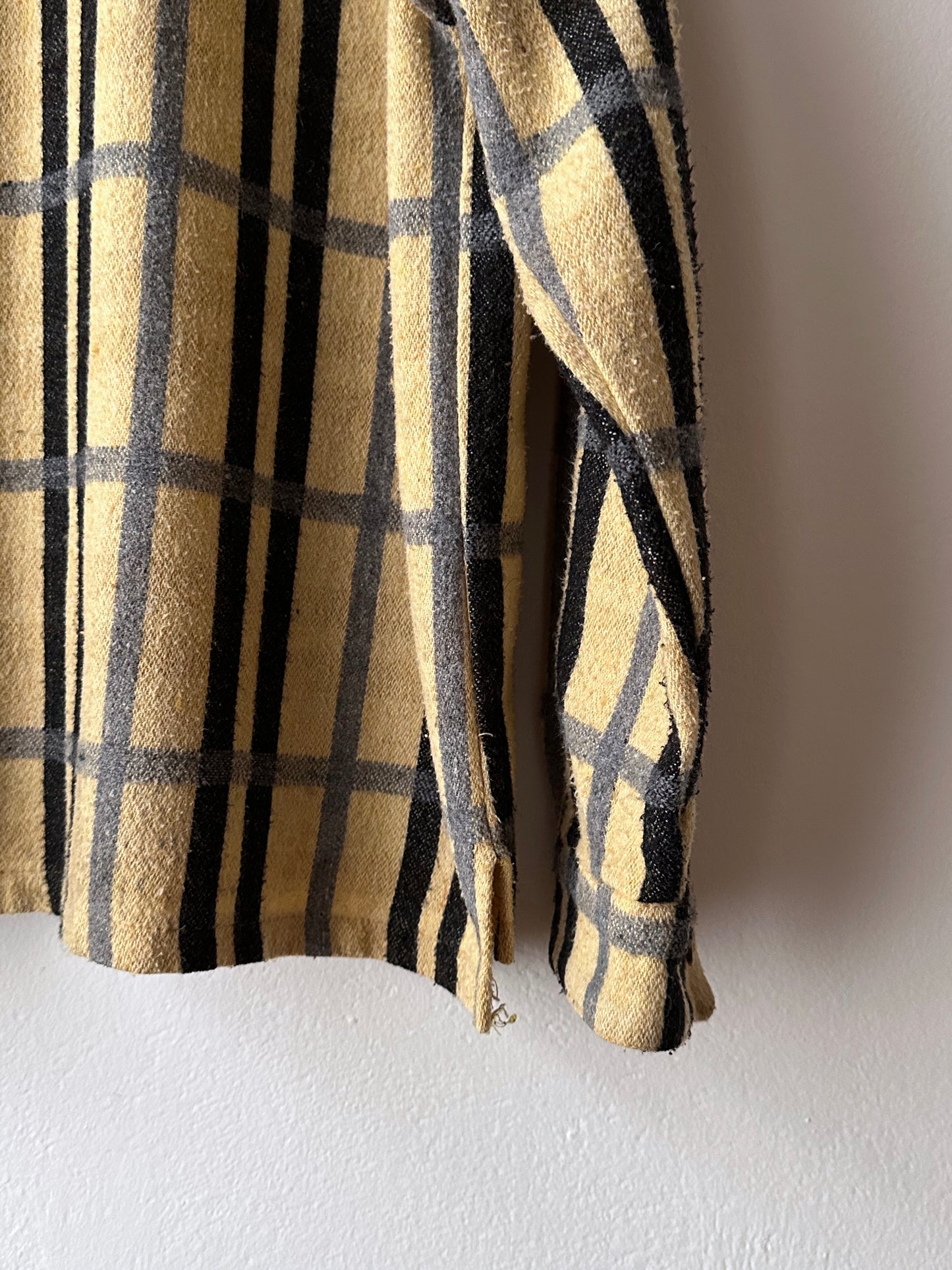 70s Handmade zip-up shirt