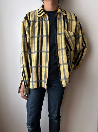 70s Handmade zip-up shirt