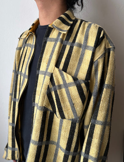 70s Handmade zip-up shirt