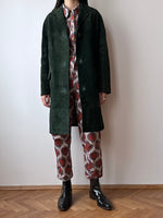 70-80s green suede coat