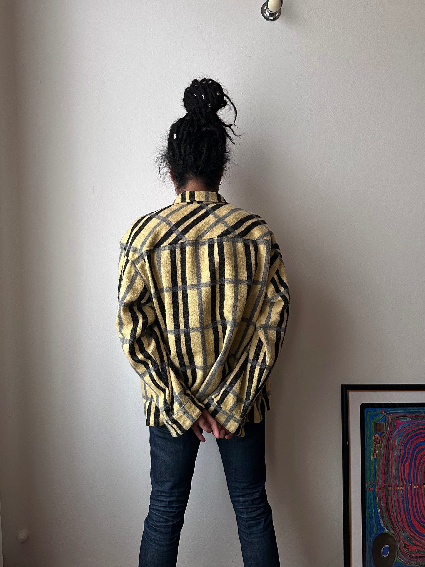 70s Handmade zip-up shirt