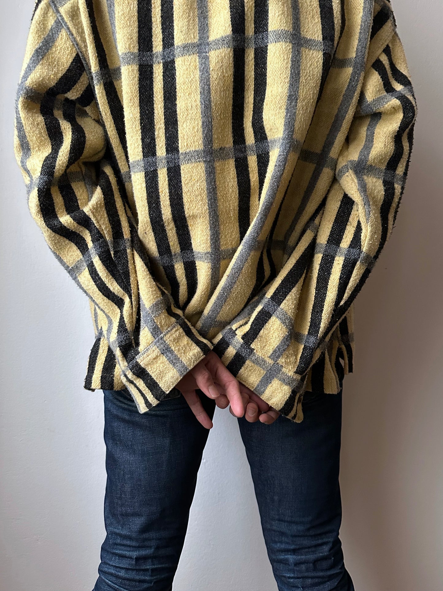 70s Handmade zip-up shirt