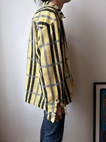 70s Handmade zip-up shirt