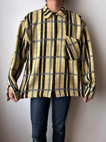 70s Handmade zip-up shirt