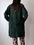 70-80s green suede coat