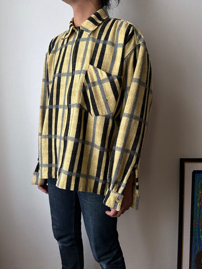 70s Handmade zip-up shirt