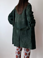 70-80s green suede coat