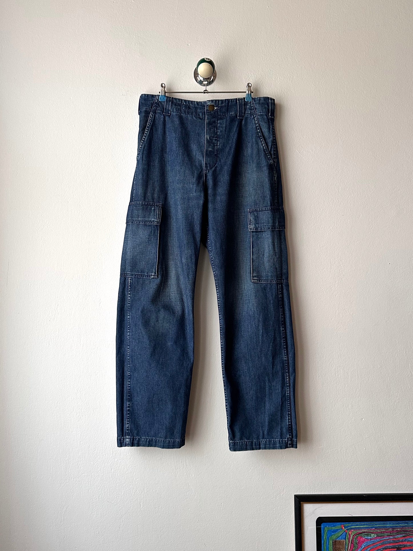 1999s Levi's All Duty denim cargo trousers - w32