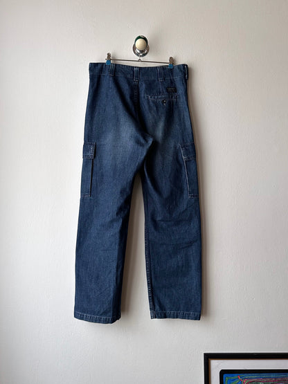 1999s Levi's All Duty denim cargo trousers - w32