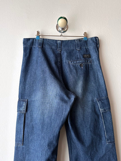 1999s Levi's All Duty denim cargo trousers - w32