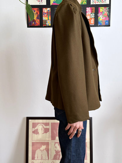 Emmanuelle Khanh olive brown jacket