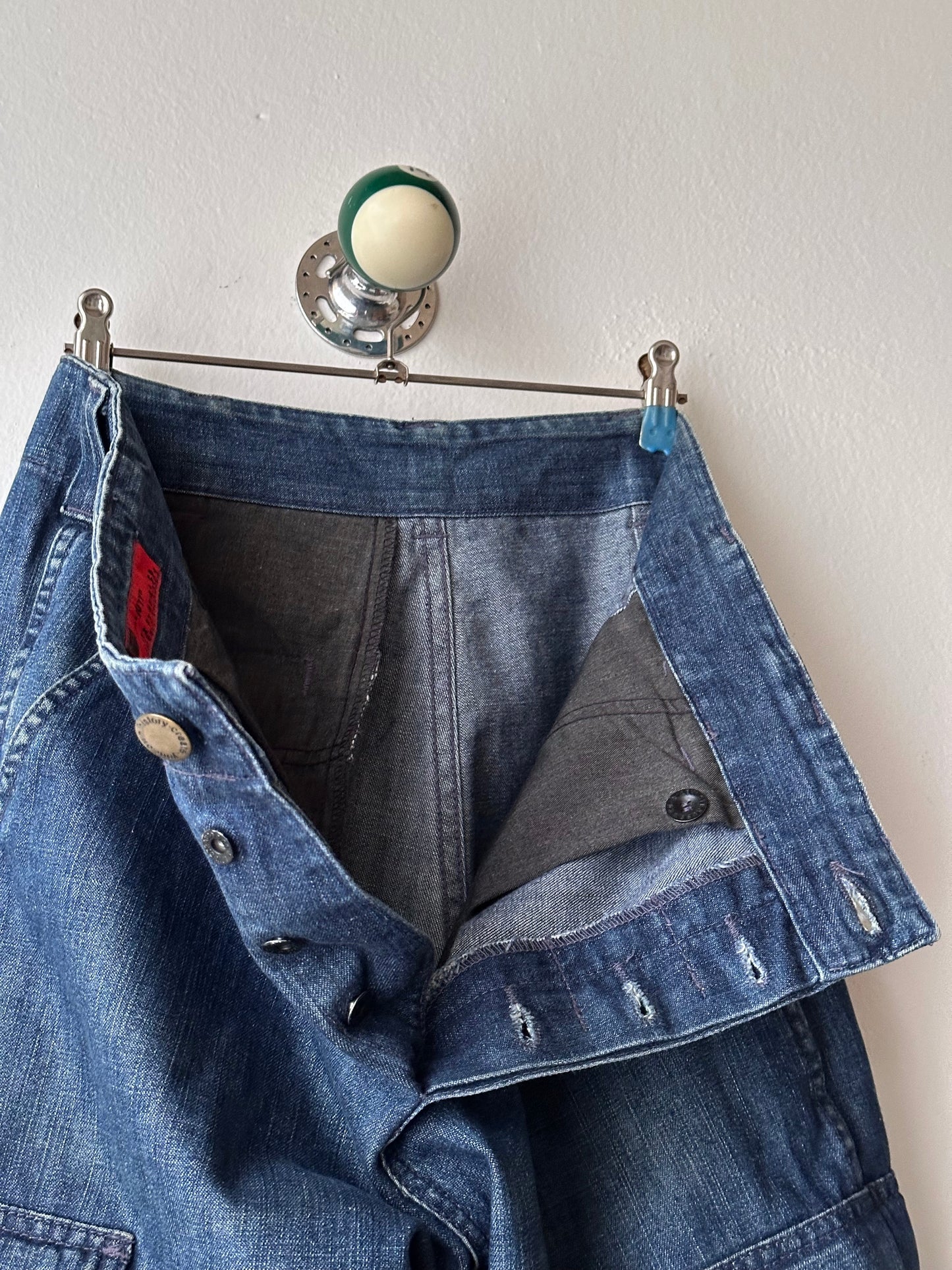 1999s Levi's All Duty denim cargo trousers - w32