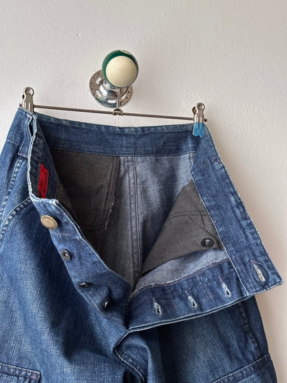 1999s Levi's All Duty denim cargo trousers - w32