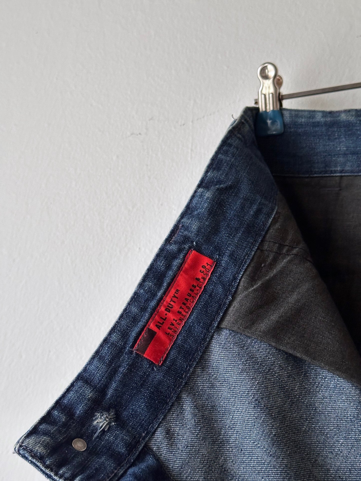 1999s Levi's All Duty denim cargo trousers - w32