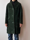 70-80s green suede coat