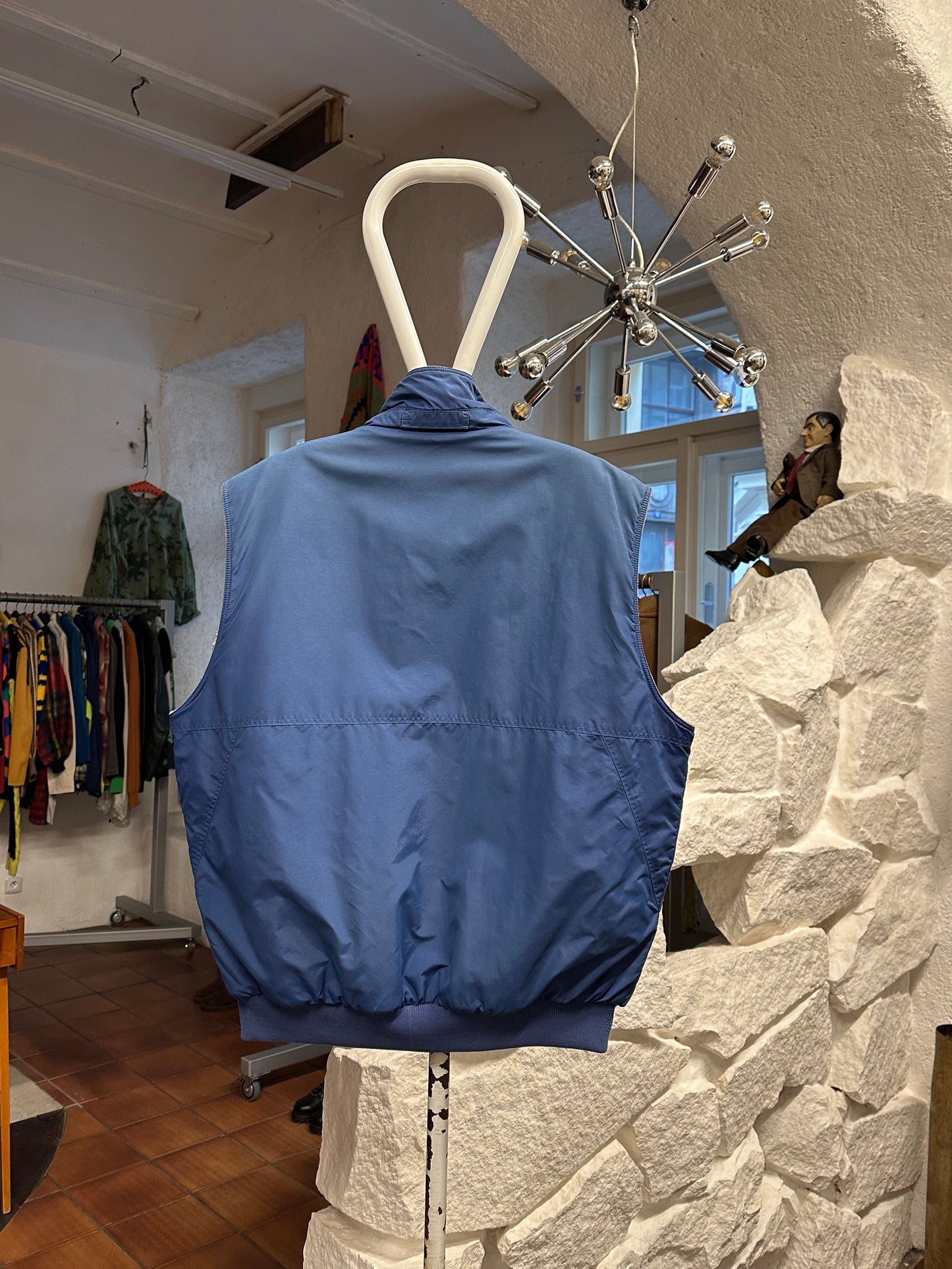 90's 90年代 Patagonia パタゴニア Toto Praha Prague プラハ 古着屋 古着 Vintage store Vintage clothing Made in USA Vest ベスト Fleece フリース アメリカ古着 ユーロ古着 ヨーロッパ古着 Blue 青 アウトドア Outdoor ヴィンテージ