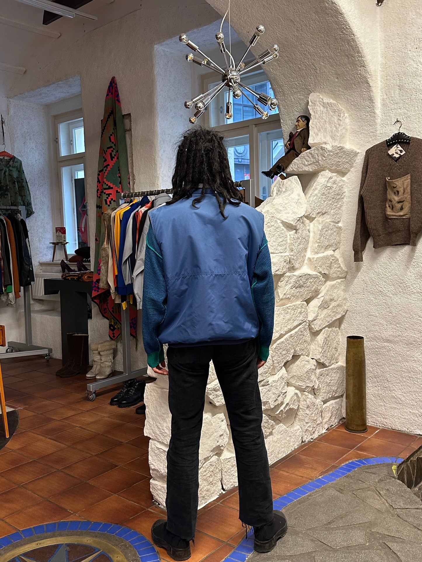 90's 90年代 Patagonia パタゴニア Toto Praha Prague プラハ 古着屋 古着 Vintage store Vintage clothing Made in USA Vest ベスト Fleece フリース アメリカ古着 ユーロ古着 ヨーロッパ古着 Blue 青 アウトドア Outdoor ヴィンテージ