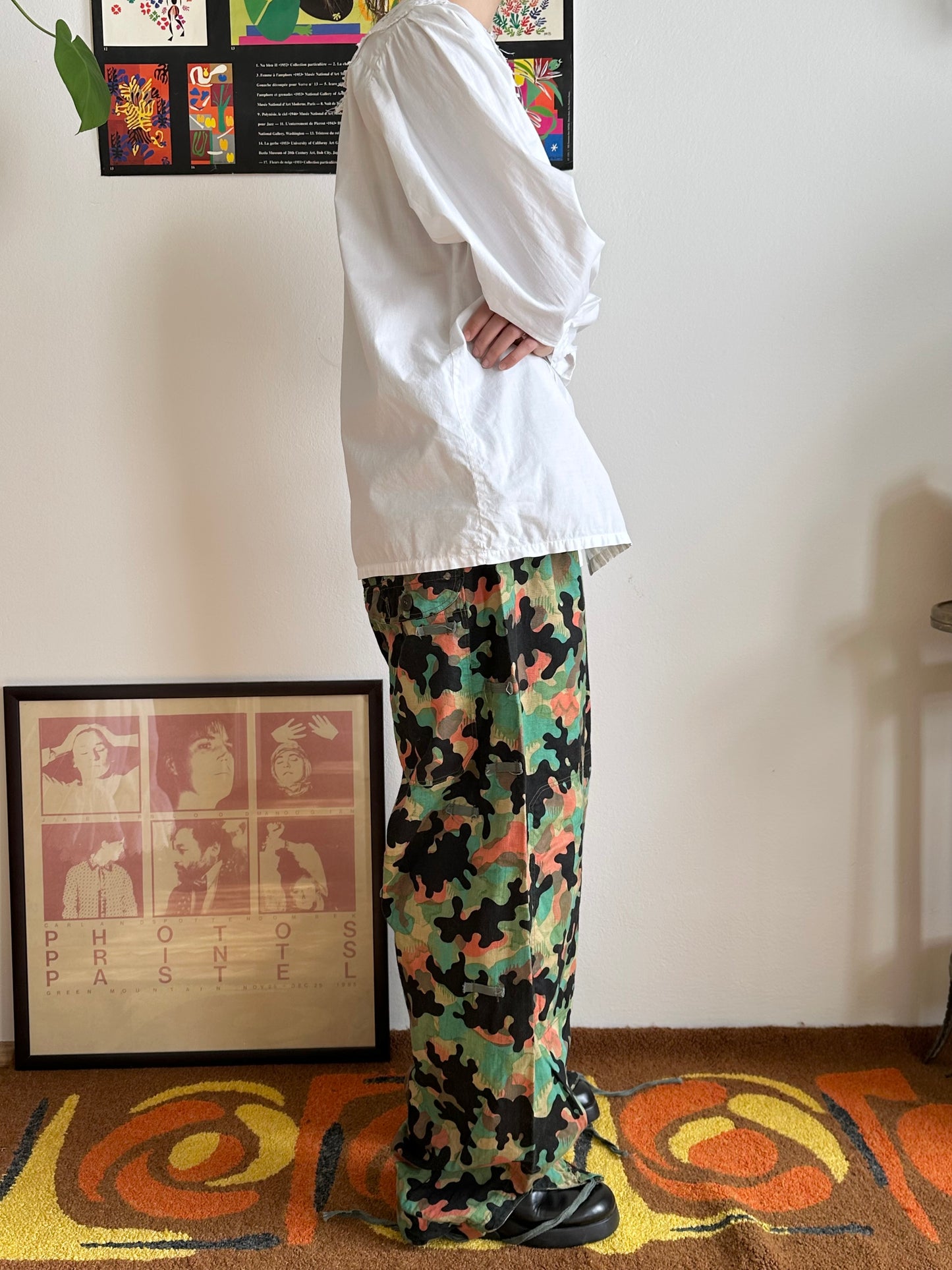 Embroidery big collar shirt