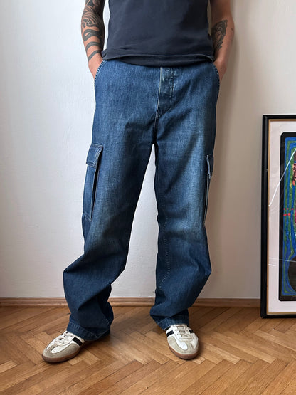 1999s Levi's All Duty denim cargo trousers - w32