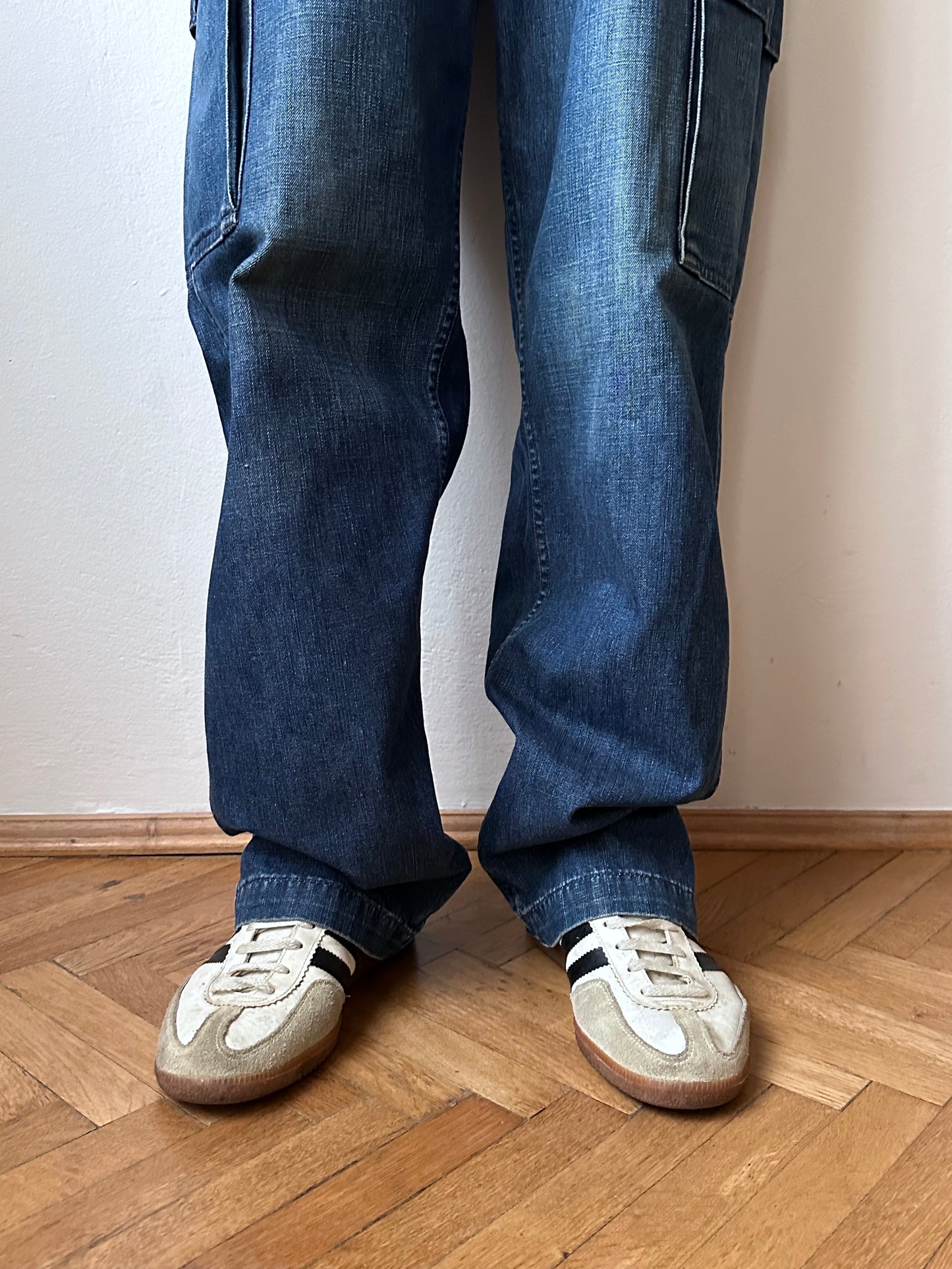 1999s Levi's All Duty denim cargo trousers - w32