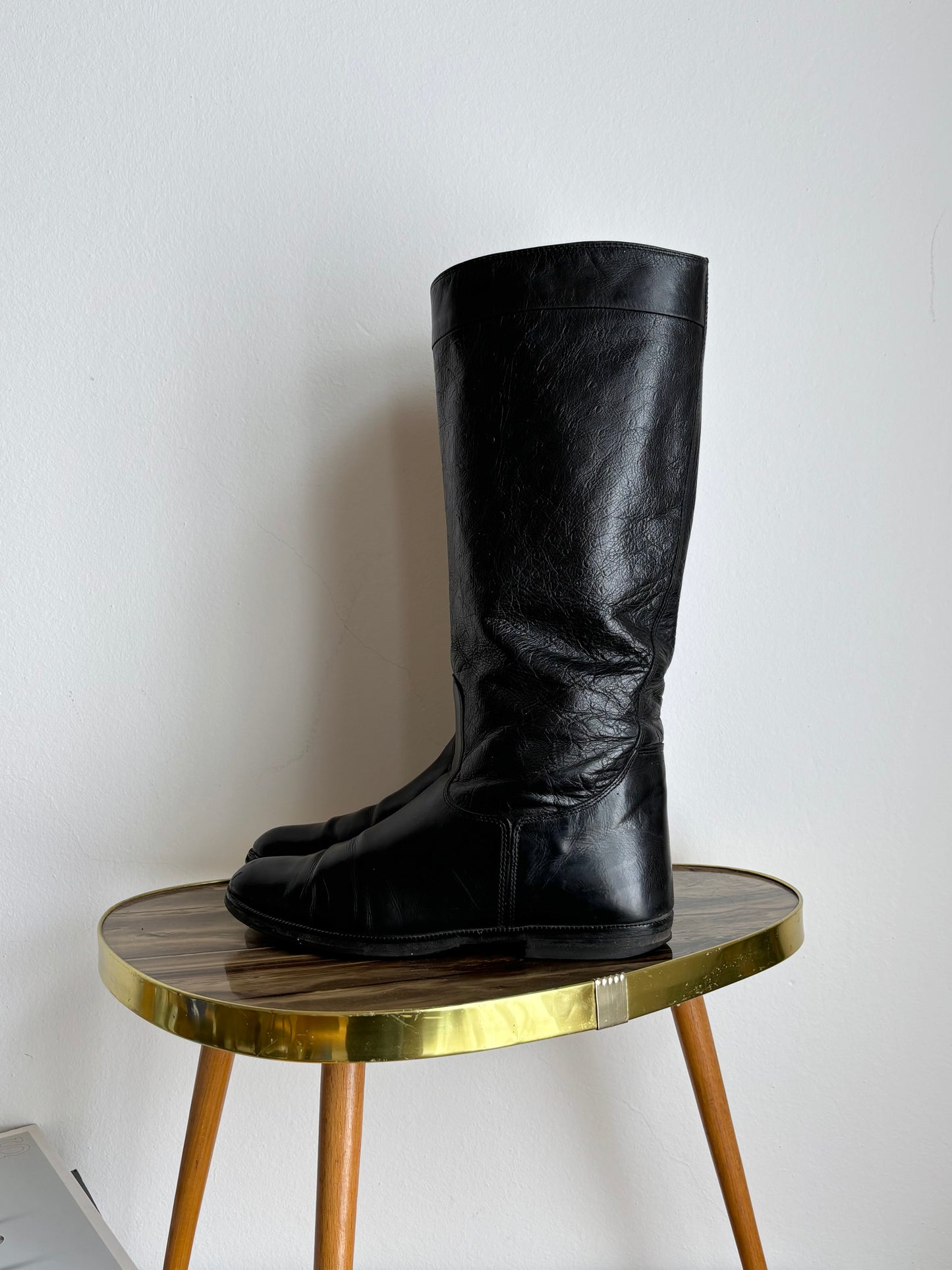 vintage ostrich leather boots