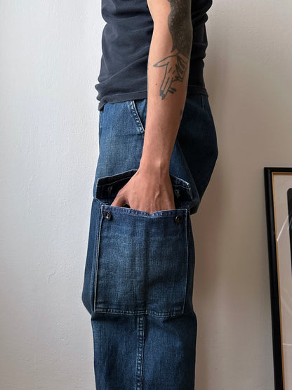 1999s Levi's All Duty denim cargo trousers - w32