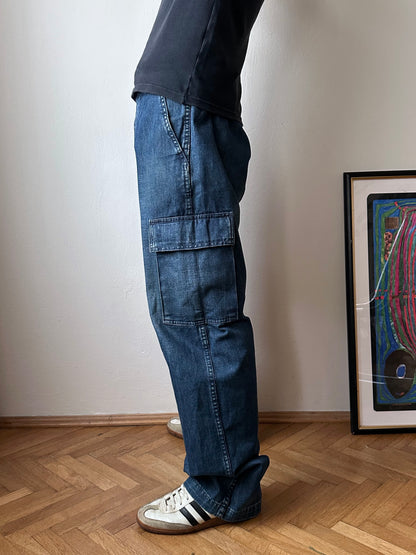 1999s Levi's All Duty denim cargo trousers - w32