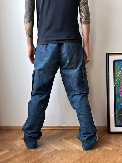 1999s Levi's All Duty denim cargo trousers - w32