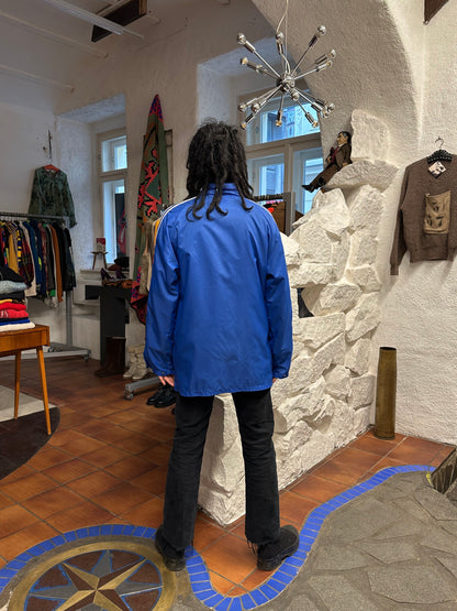 90's 90年代 Adidas アディダス Nylon Jacket ナイロン Vintage store Vintage clothing Toto Praha Prague プラハ 古着屋 古着 Blue 青 ユーロ古着 ヨーロッパ古着 古着卸 