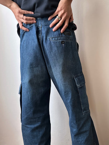 1999s Levi's All Duty denim cargo trousers - w32
