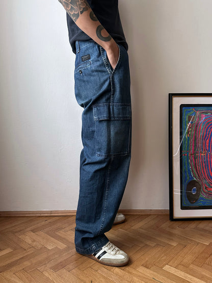 1999s Levi's All Duty denim cargo trousers - w32