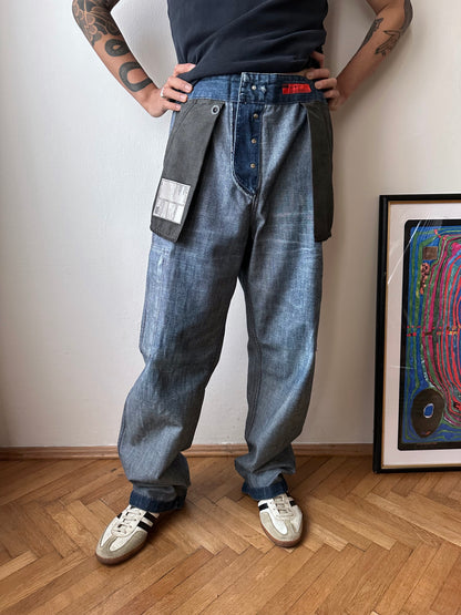 1999s Levi's All Duty denim cargo trousers - w32