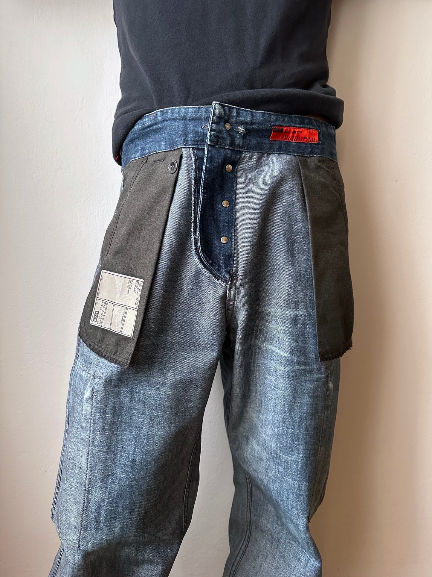 1999s Levi's All Duty denim cargo trousers - w32