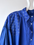 European unknown cotton gathered blouse