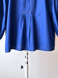 European unknown cotton gathered blouse