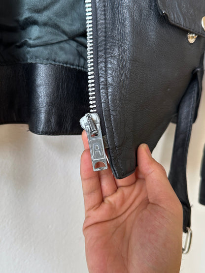 Leather Riders jacket 1980's 80s 80年代 ライダース ジャケット Black  黒  革ジャン PUNK パンク ハードコア Toto Praha Vintage clothing shop Antique shop 古着屋 プラハ Showroom appointment Prague ユーロ古着 ヨーロッパ古着 古着卸 ヴィンテージ