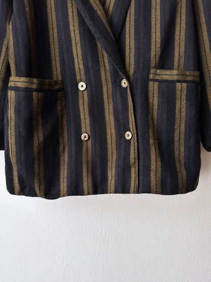 80s striped tailored jacket