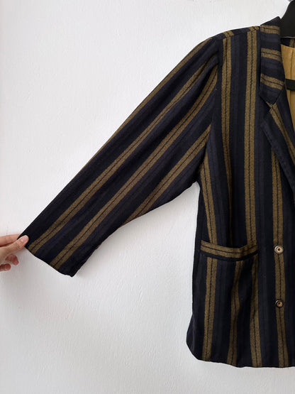 80s striped tailored jacket
