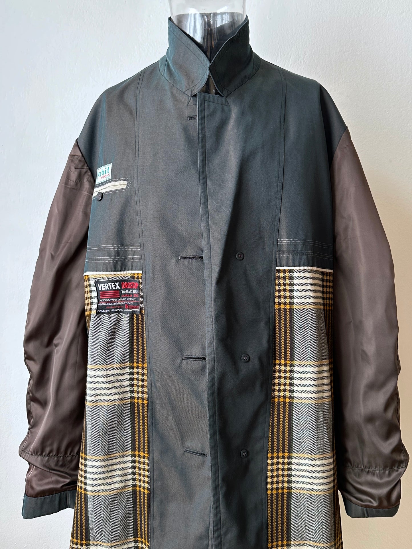 1980s Italian Iridescent waterproof coat