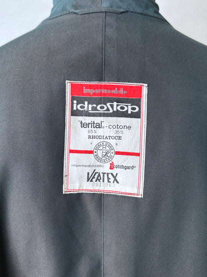 1980s Italian Iridescent waterproof coat