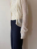 80s french deadstock wool mesh cardigan - 2 colors